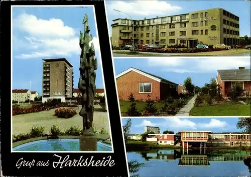 Ak Harksheide Norderstedt Schleswig Holstein, Rathaus, Friesen Hotel, Sportlerheim, SOS Kinderdorf