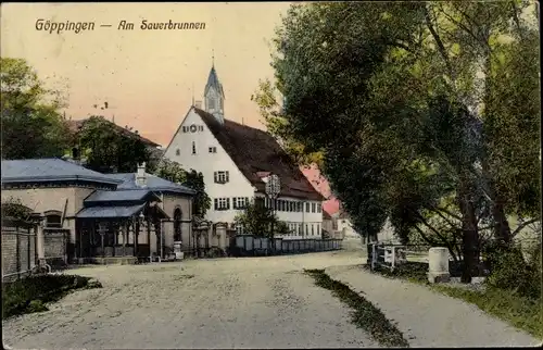 Ak Göppingen in Baden Württemberg, Am Sauerbrunnen