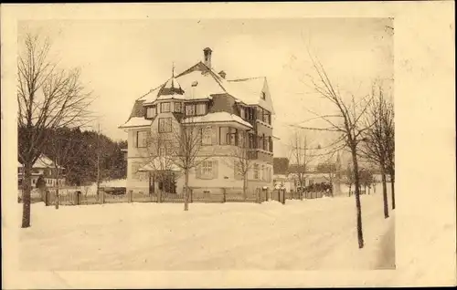 Ak Königsfeld im Schwarzwald, Sonnenhaus im Winter