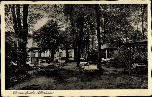 Ak Altenhain Frankenberg an der Zschopau Sachsen, Jägerhaus, Garten