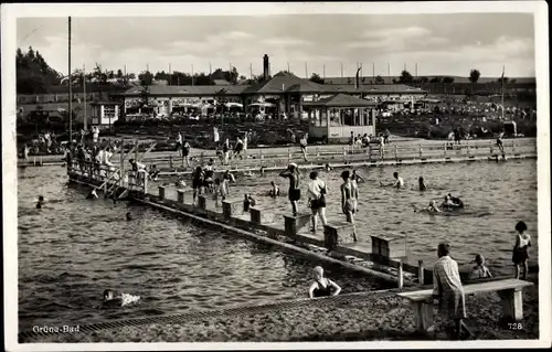 Ak Grüna Chemnitz Sachsen, Sommerbad, Freibad