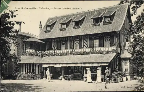 Ak Auberville Calvados, Ferme Marie Antoinette