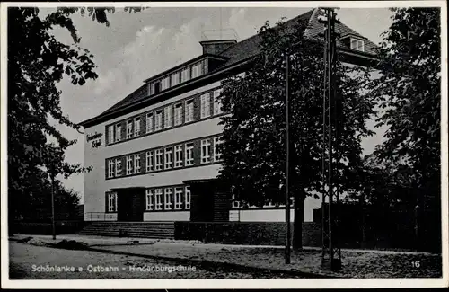 Ak Trzcianka Schönlanke Ostbahn Poznań Posen, Hindenburgschule