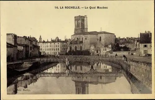 Ak La Rochelle Charente Maritime, Le Quai Maubec