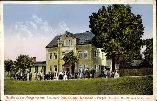 Ak Jahnsdorf im Erzgebirge, Gasthaus zur Morgensonne, Besitzer Otto Colditz