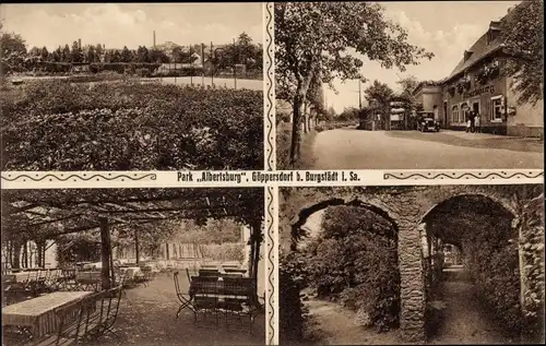 Ak Göppersdorf Burgstädt in Sachsen, Park "Albertsburg", Besitzer Oskar Hoppe