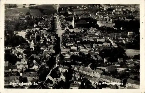 Ak Frankenberg an der Zschopau Sachsen, Blick auf den Ort, Fliegeraufnahme