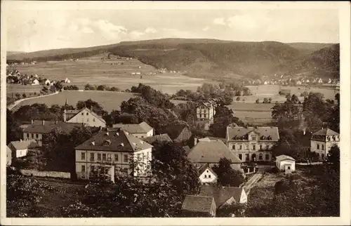 Ak Grünthal Olbernhau im Erzgebirge Sachsen, Blick auf den Ort mit Umgebung