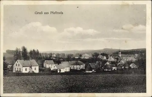 Ak Pfaffroda Olbernhau im Erzgebirge Sachsen, Blick auf den Ort