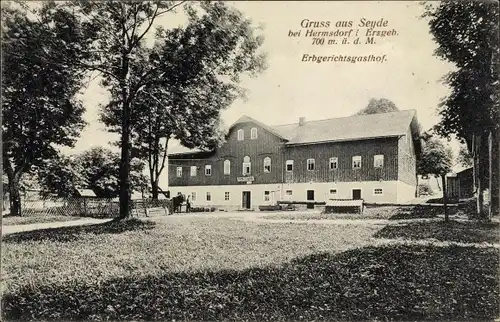 Ak Seyde Hermsdorf im Osterzgebirge, Erbgerichtsgasthof