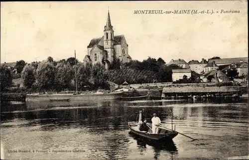 Ak Montreuil sur Maine Maine-et-Loire, Panorama