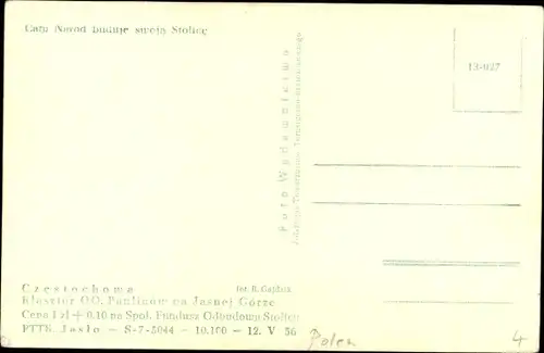 Ak Czestochowa Schlesien, Klasztor Paulinow, Jasna Gora