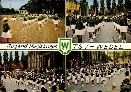 Ak Wedel Schleswig Holstein, Jugend Musikkorps, Blasorchester, Spielmannszug, Big Band