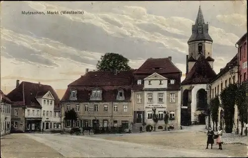 Ak Mutzschen Grimma in Sachsen, Markt, Westseite