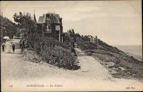 Ak Auberville Calvados, Les Falaises