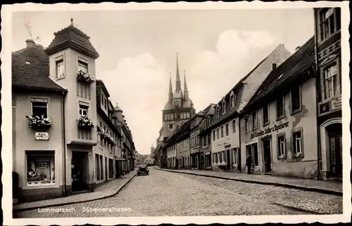 Ak Lommatzsch in Sachsen, Döbelnerstraße, Geschäfte