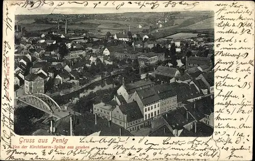 Ak Penig in Sachsen, Panorama von der Kirchturmspitze aus