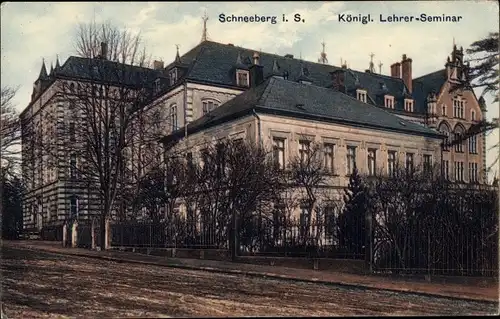 Ak Schneeberg im Erzgebirge, Kgl. Lehrerseminar