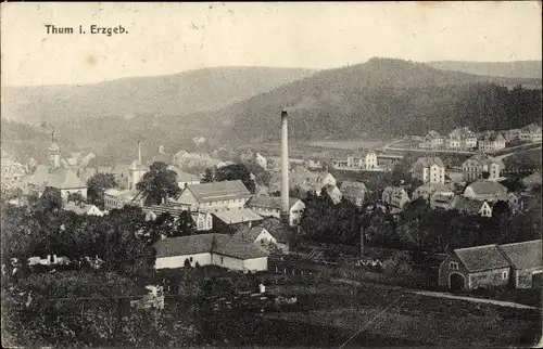 Ak Thum im Erzgebirge Sachsen, Panorama