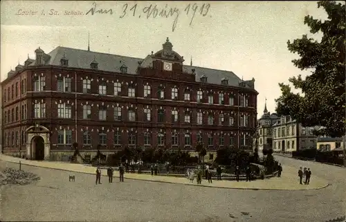 Ak Lauter Bernsbach im Erzgebirge Sachsen, Schule