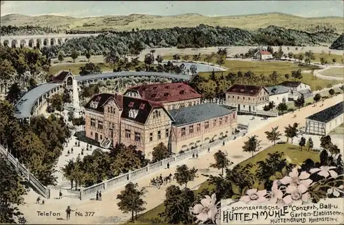 Ak Hohenstein Ernstthal in Sachsen, Hüttengrund, Hüttenmühle, Inh. Otto Pochert