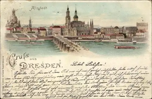 Litho Dresden, Altstadt Panorama