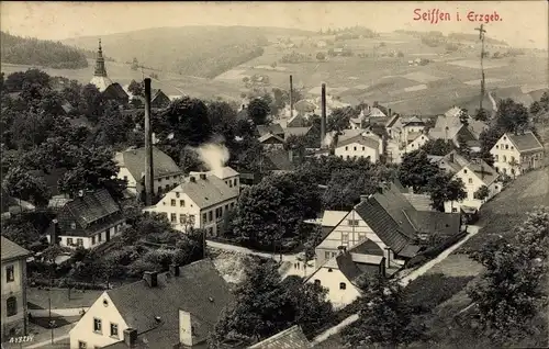 Ak Seiffen im Erzgebirge, Teilansicht