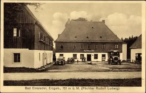 Ak Einsiedel Seiffen im Erzgebirge, Gasthaus Bad Einsiedel, Pächter Rudolf Ludwig