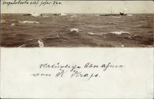 Foto Ak Deutsche Kriegsschiffe, Torpedoboote auf hoher See