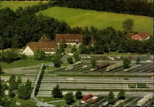 Ak Gütersloh, Bundesautobahn Rasthaus, A. Neef, Autos
