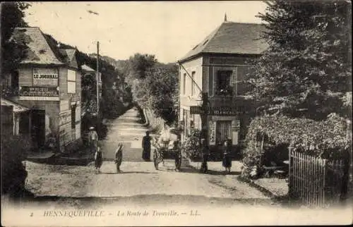 Ak Hennequeville Calvados, La Route de Trouville