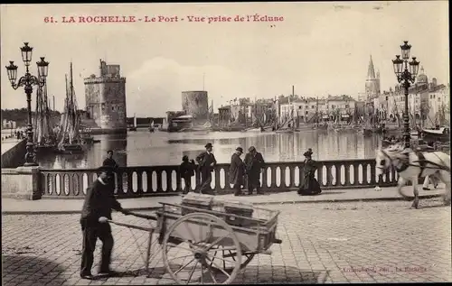 Ak La Rochelle Charente Maritime, Le Port, Vue prise de l'Ecluse