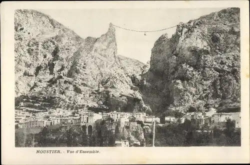 Ak Moustier Lot et Garonne, Vue d'Ensemble