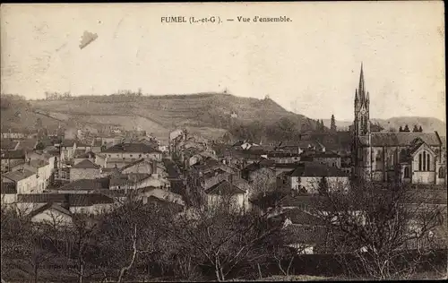 Ak Fumel Lot et Garonne, Vue d'ensemble
