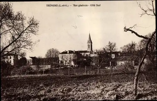 Ak Iremons Lot et Garonne, Vue generale, Cote Sud
