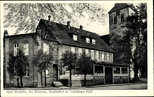 Ak Brochterbeck Tecklenburg in Nordrhein Westfalen, Hotel Westfalia, Bes. Heemann