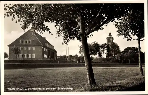 Ak Steinbergkirche in Holstein, Wallrothhaus und Bismarckturm auf dem Scheersberg