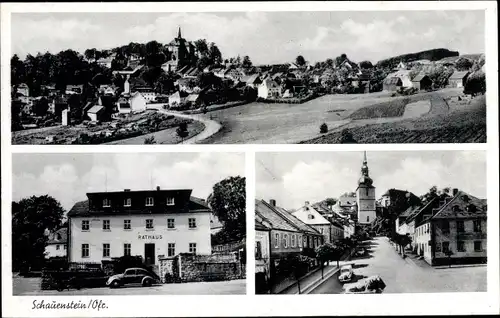 Ak Schauenstein im Frankenwald, Rathaus, Panorama, Kirche