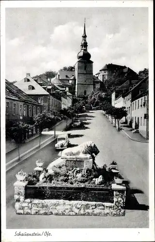 Ak Schauenstein im Frankenwald, Dorfpartie, Kirche, Schnee