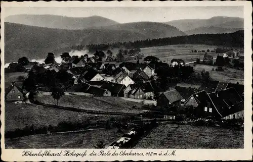 Ak Hohegeiß Braunlage im Oberharz, Vogelschau, Panorama
