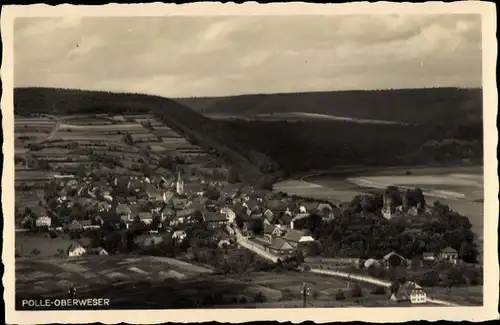 Ak Polle an der Weser, Panorama