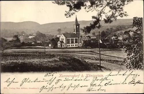 Ak Cunnersdorf Gohrisch in Sachsen, Gesamtansicht