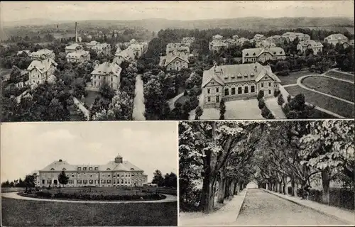 Ak Großschweidnitz in Sachsen, Landesanstalt, Vogelschau