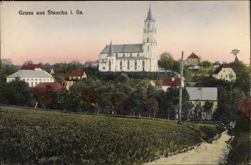Ak Staucha Stauchitz Sachsen, Kirche