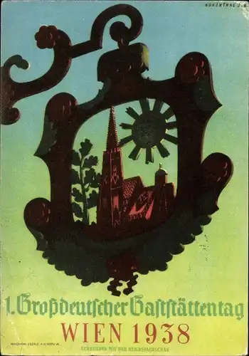 Ak Wien 1 Innere Altstadt, 1. Großdeutscher Gaststättentag 1938