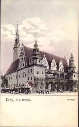 Ak Brzeg Brieg Schlesien, Rathaus