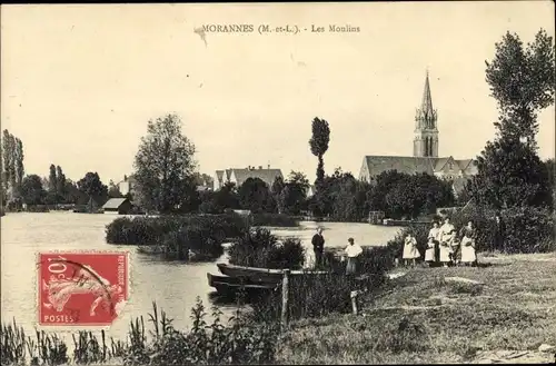 Ak Morannes Maine et Loire, Les Moulins