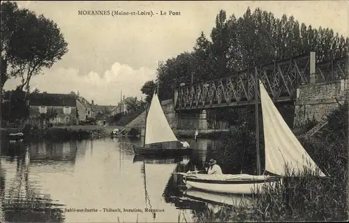 Ak Morannes Maine et Loire, Le Pont, Segelboote