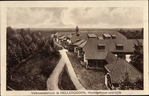 Ak Hellendoorn Overijssel, Volkssanatorium, Hoofdgebouw voorzijde