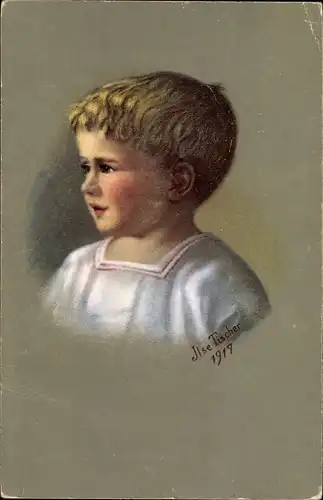 Künstler Ak Tischer, Ilse, Kinderportrait, Junge